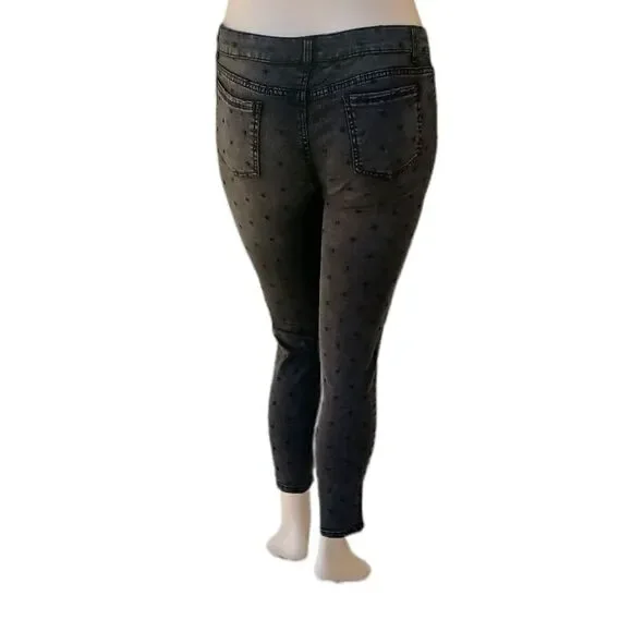 5880...Black Cat & Jack Polka Dot Jegging Size 18Plus, W32" 26"Inseam 8 1/2"Rise - Picture 5 of 6